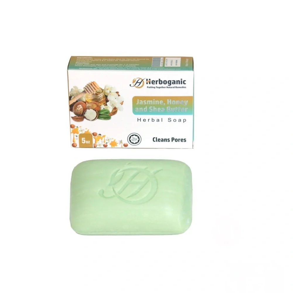 Herboganic: Jasmine, Honey and Shea Butter Herbal Soap, 5 oz Bundle & Save 4/$30